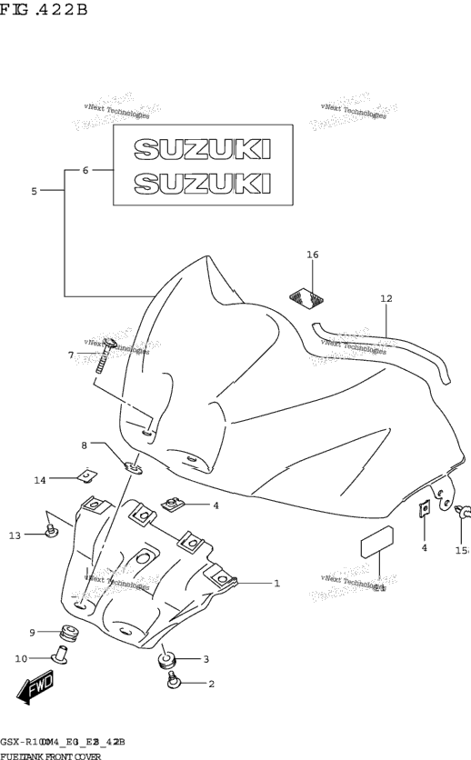 Fuel Tank Front Cover (Gsx-R1000rza:(E03,E28))