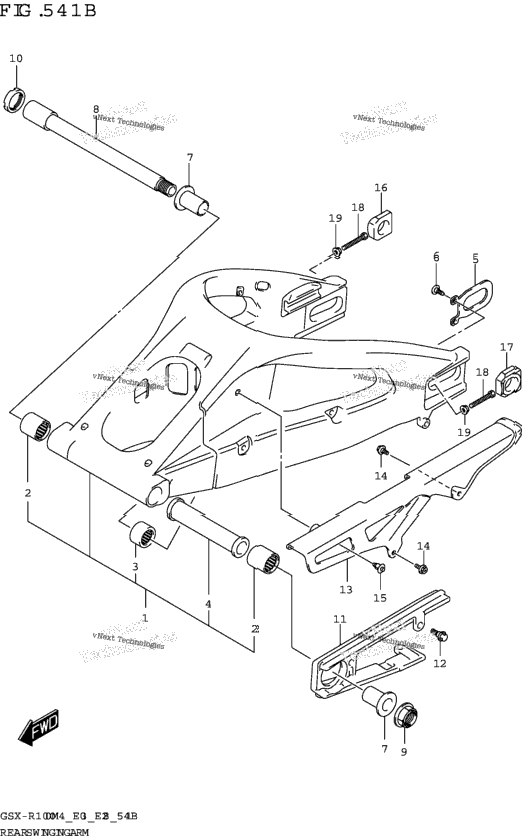 Rear Swingingarm (Gsx-R1000a)