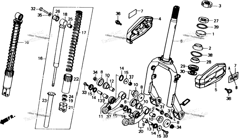 Front Fork 85-86