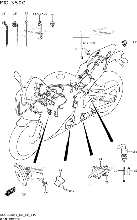 Wiring Harness (Gsx-R1000a:(E03,E28))