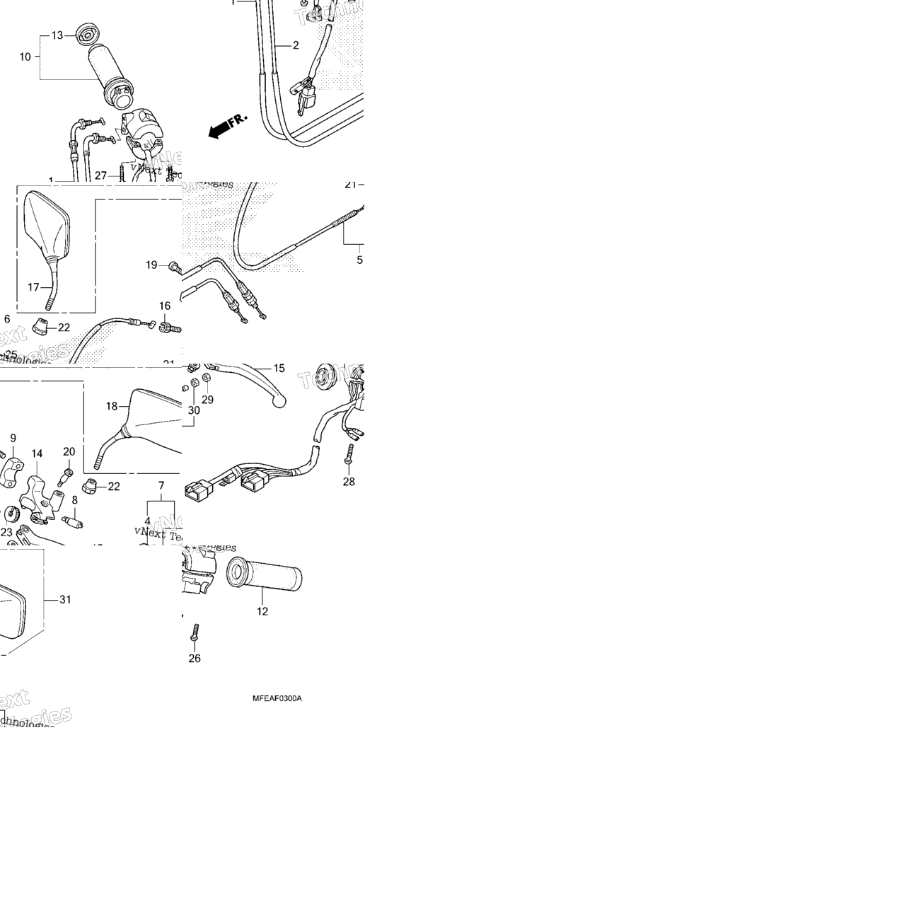 Handle Lever@Switch@Cable