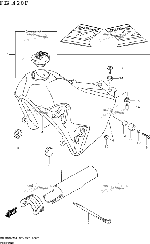 Fuel Tank (Dr-Z400sm:E33)(Cks)