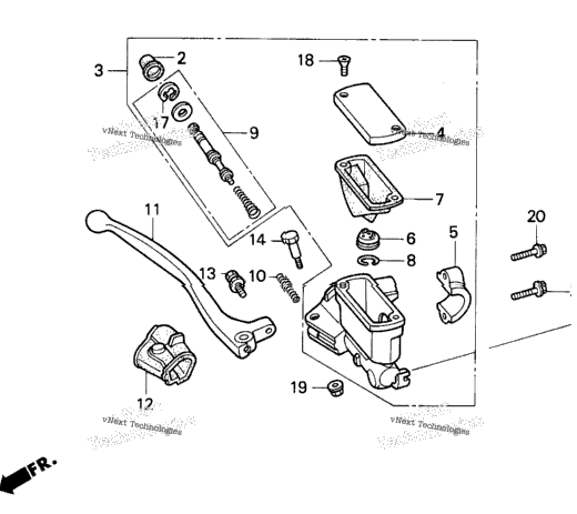Fr. Brake Master Cyl. 92-97