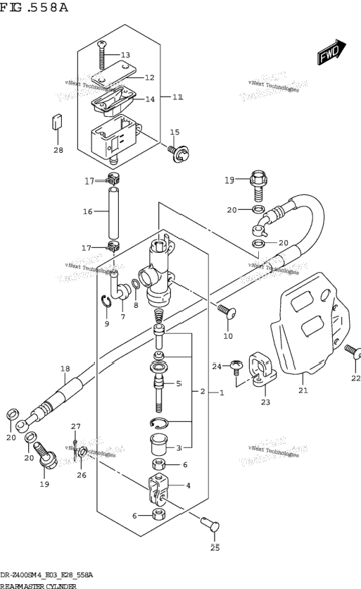 Rear Master Cylinder (Dr-Z400s)