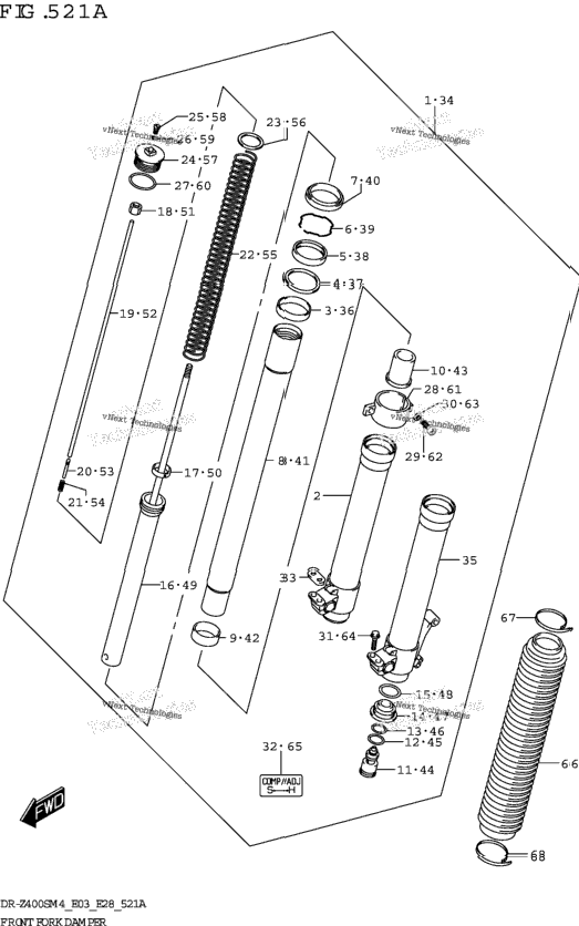 Front Fork Damper (Dr-Z400s)