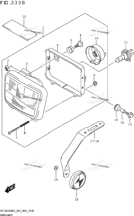 Headlamp (Dr-Z400sm)
