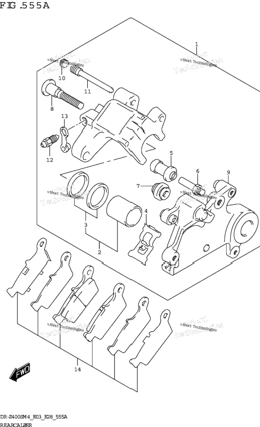 Rear Caliper (Dr-Z400s)