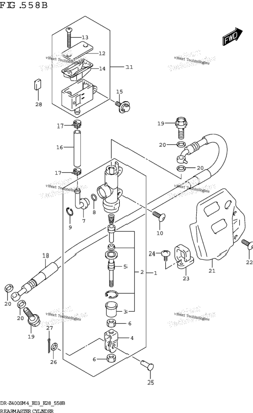 Rear Master Cylinder (Dr-Z400sm)