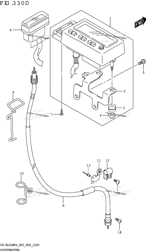 Speedometer (Dr-Z400sm:(E03 E33))