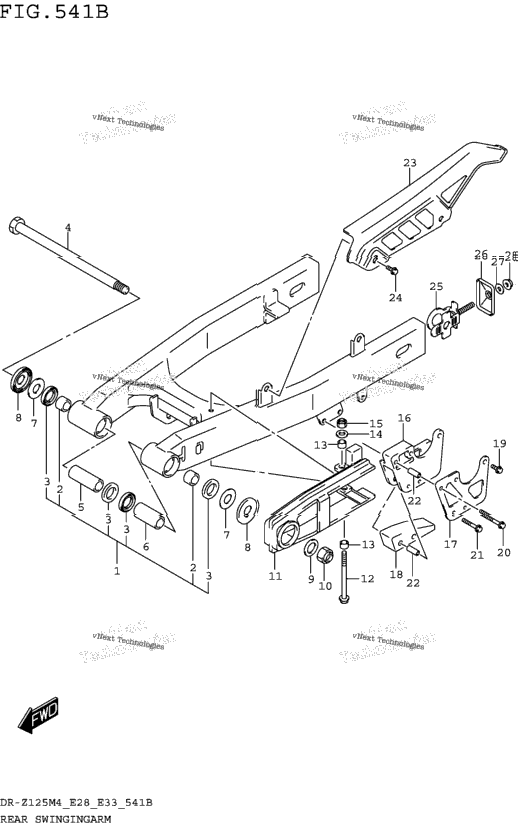 Rear Swingingarm (Dr-Z125l)