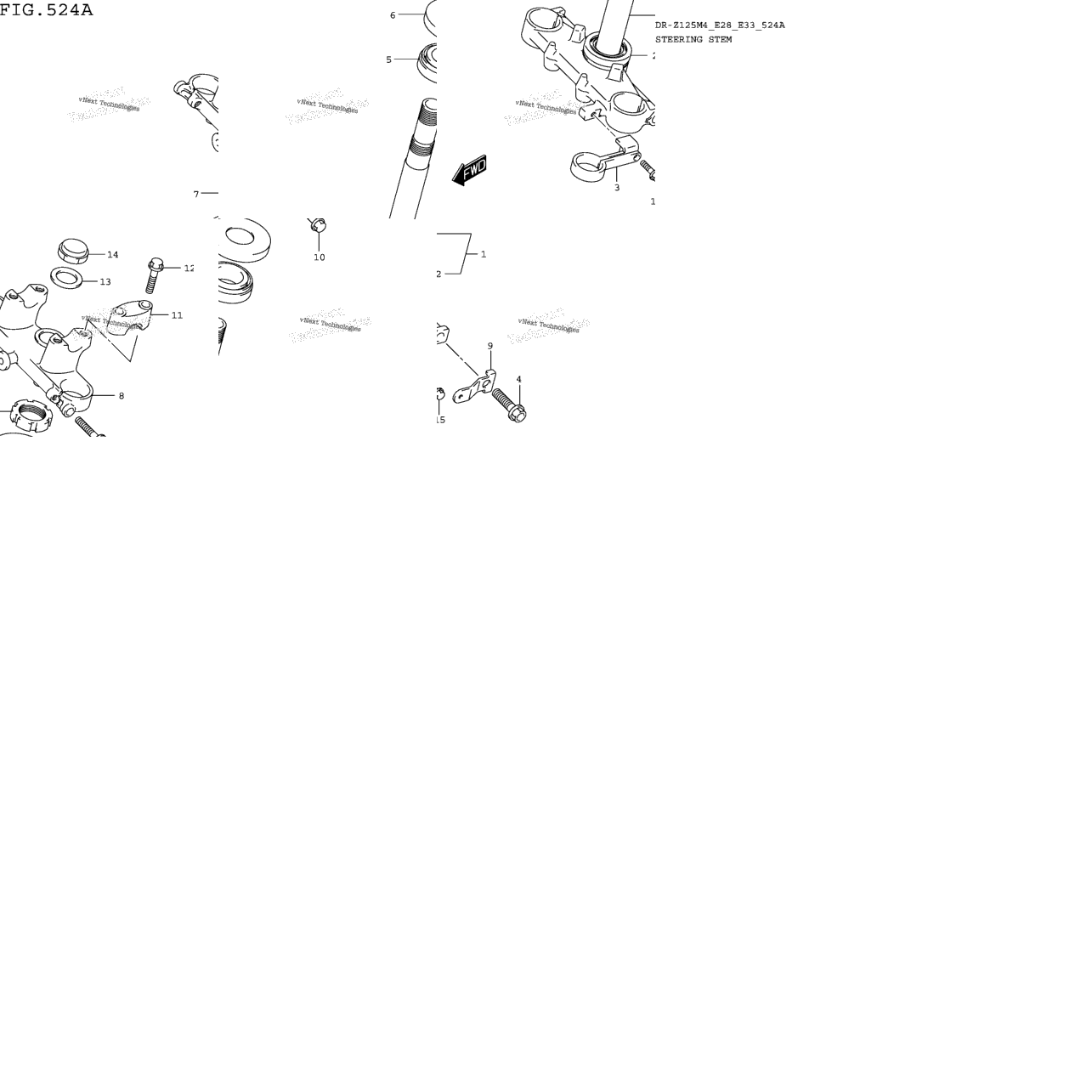 Steering Stem (Dr-Z125m4 E28)