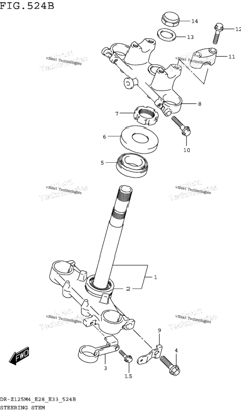 Steering Stem (Dr-Z125lm4 E28)