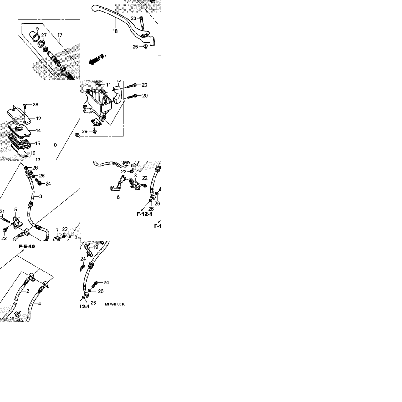 Front Brake Master Cylinder (Vt1300csa)