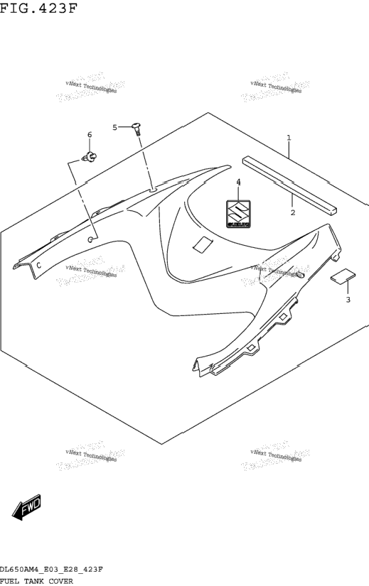Fuel Tank Cover (Dl650xam4 E33)