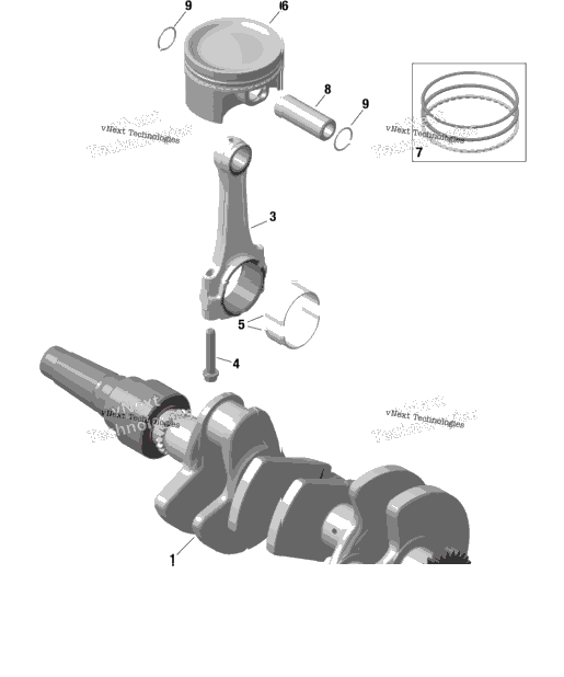 Rotax - Crankshaft And Pistons
