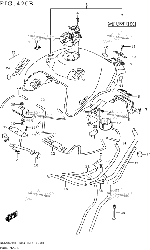 Fuel Tank (Dl650am4 E28)