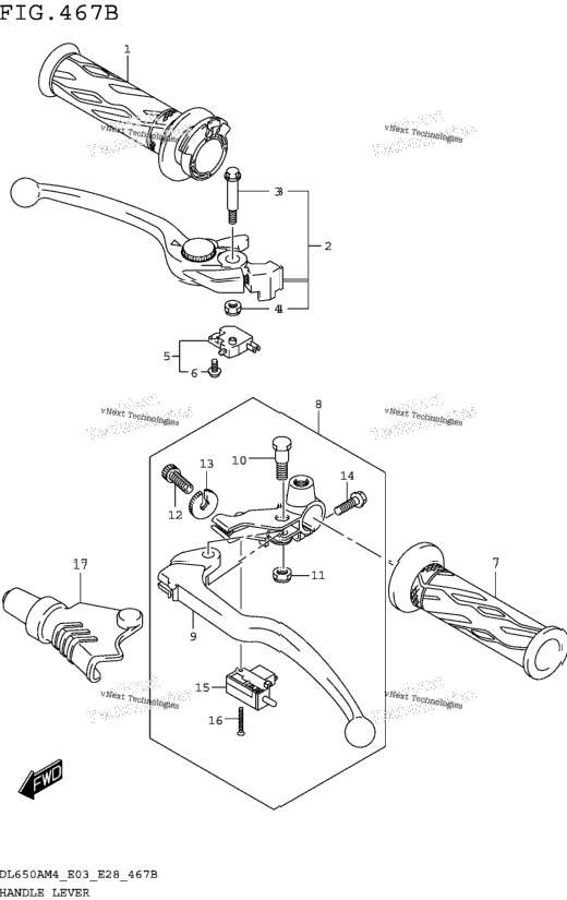 Handle Lever (Dl650am4 E28)