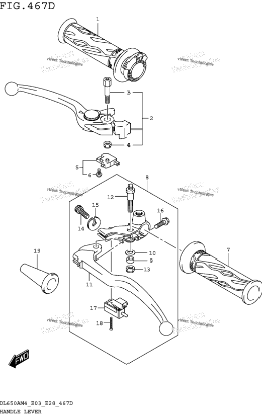Handle Lever (Dl650xam4 E03)