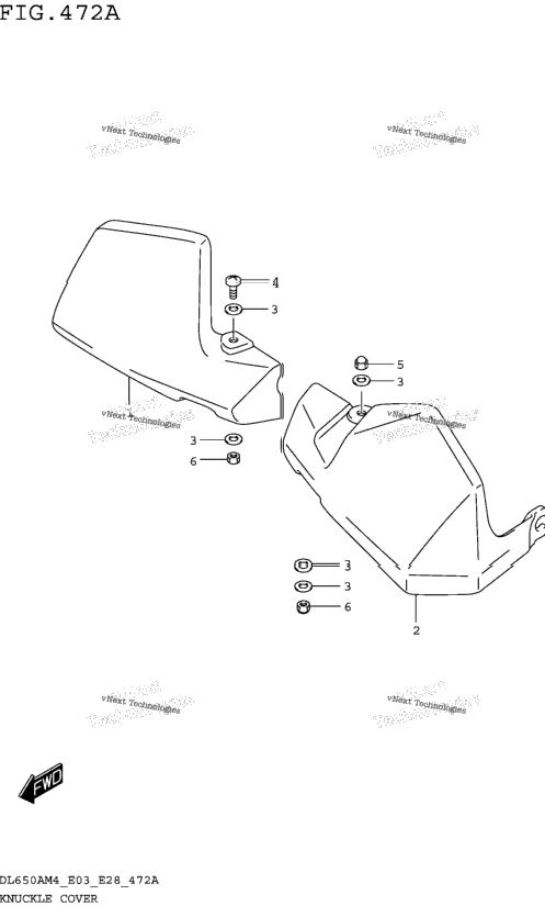 Knuckle Cover (Dl650xam4 E03)