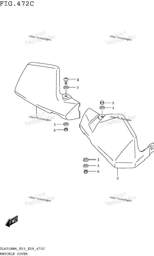 Knuckle Cover (Dl650xam4 E33)