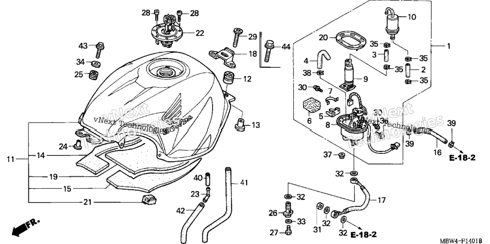 Fuel Tank ('01-'06)
