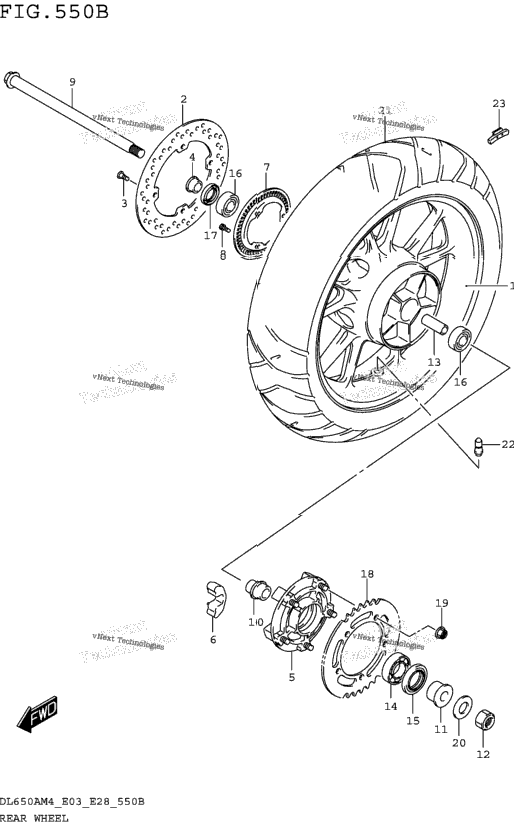 Rear Wheel (Dl650am4 E28)