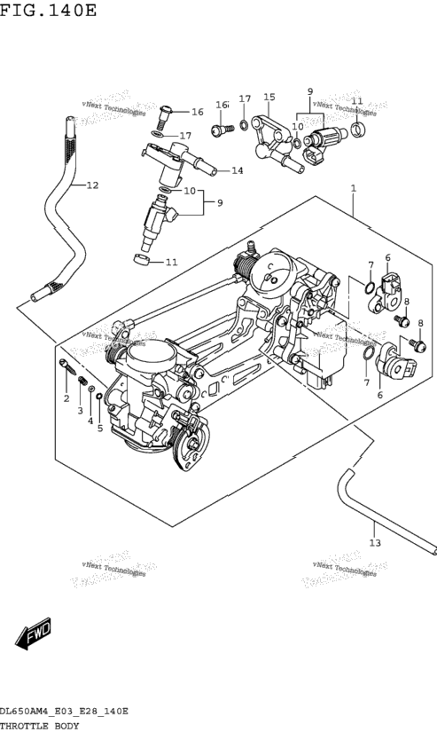 Throttle Body (Dl650xam4 E28)