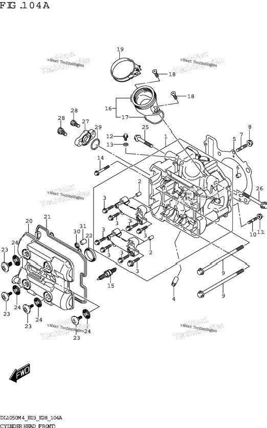 Cylinder Head (Front) (Dl1050rr)