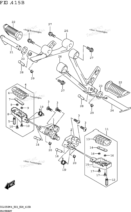 Footrest (Dl1050rj)