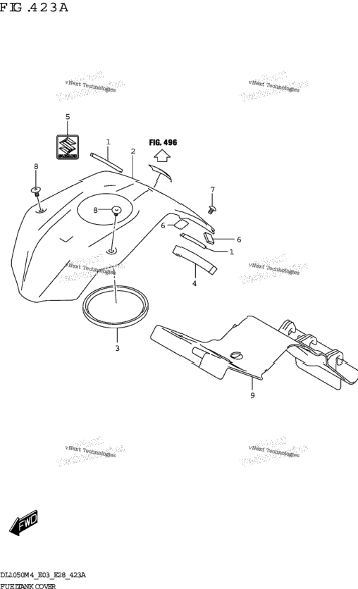 Fuel Tank Cover (Dl1050rr)