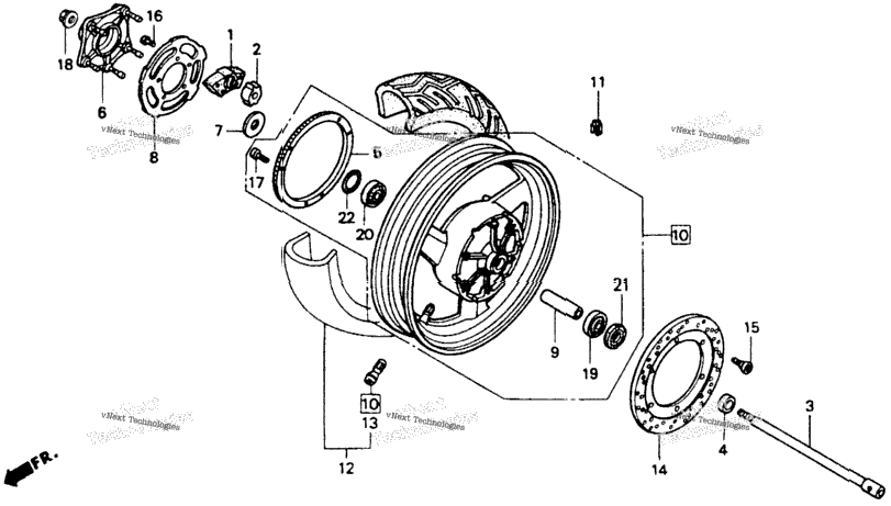 Rear Wheel 1100A