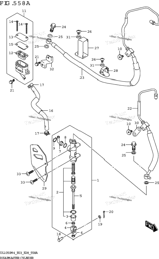 Rear Master Cylinder (Dl1050rj)