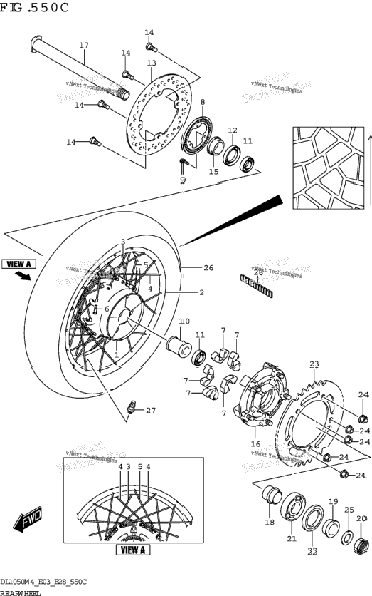 Rear Wheel (Dl1050rj)