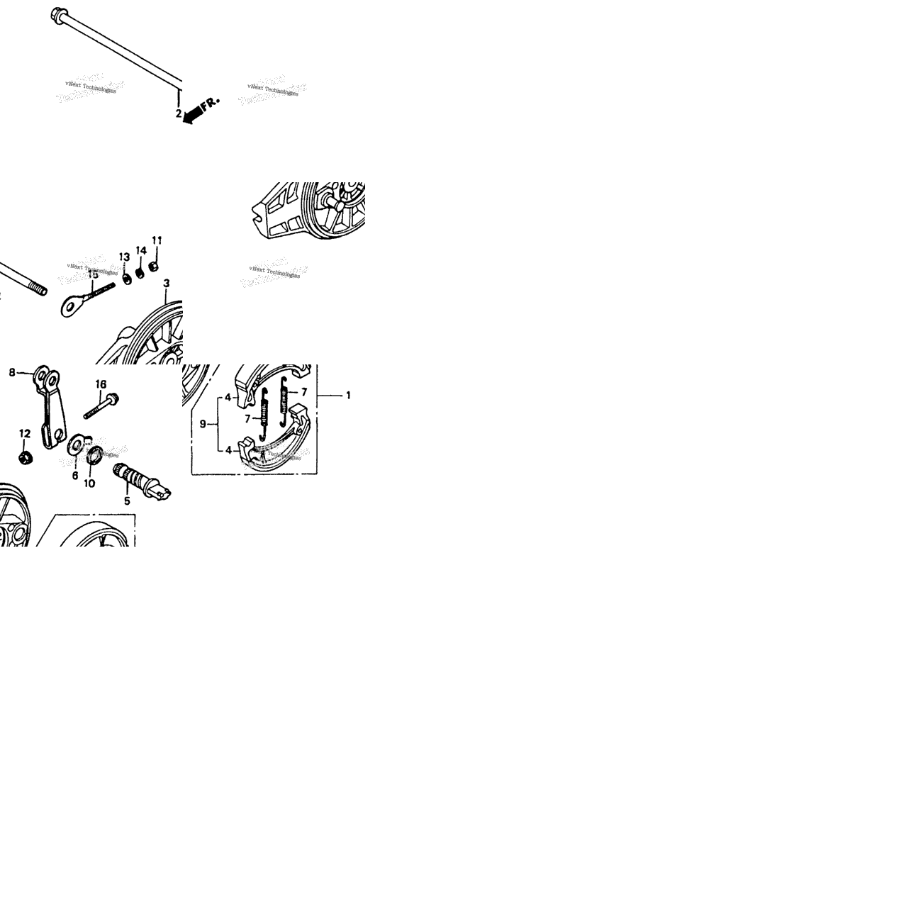 Rear Brake + Rear Brake Panel