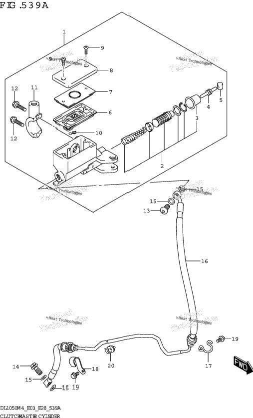 Clutch Master Cylinder (Dl1050rr)