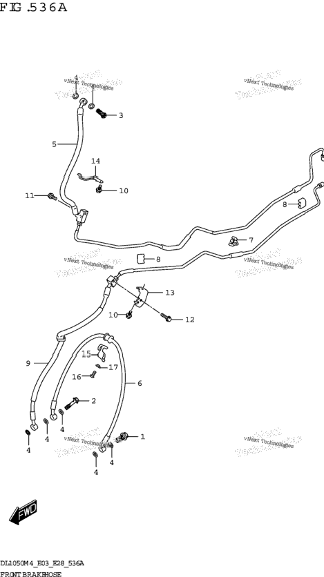 Front Brake Hose (Dl1050rj)
