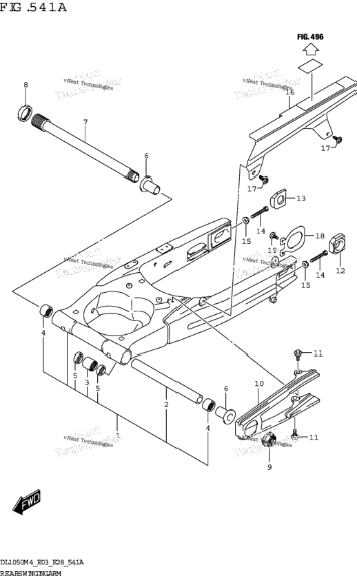 Rear Swingingarm (Dl1050rj)