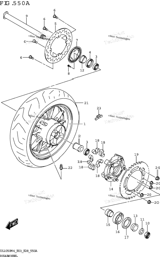 Rear Wheel (Dl1050rr)