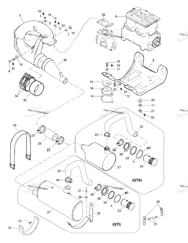 Engine Support And Muffler