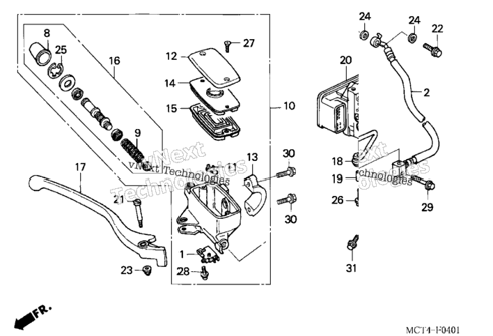 Front Brake Master Cylinder (Fsc600a'03-'05)