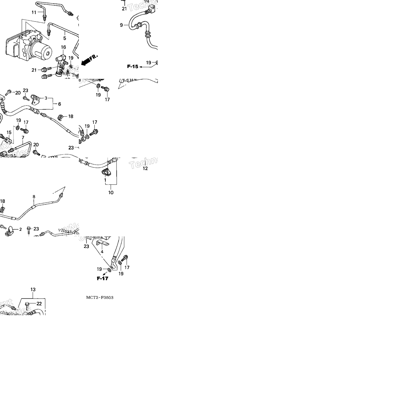 Rear Brake Pipe (Fsc600a'03-'05)