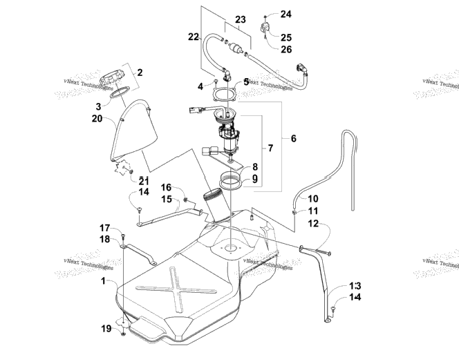 Gas Tank Assembly Up To Vin: 302024