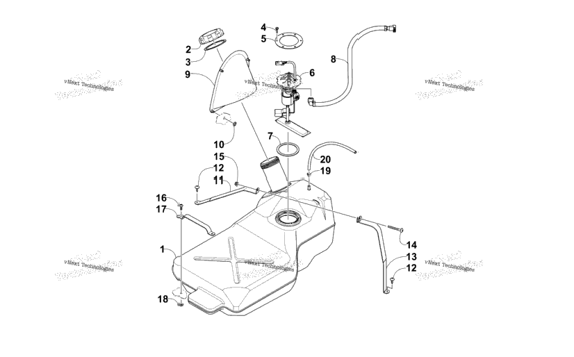 Gas Tank Assembly Vin: 302025 And Up