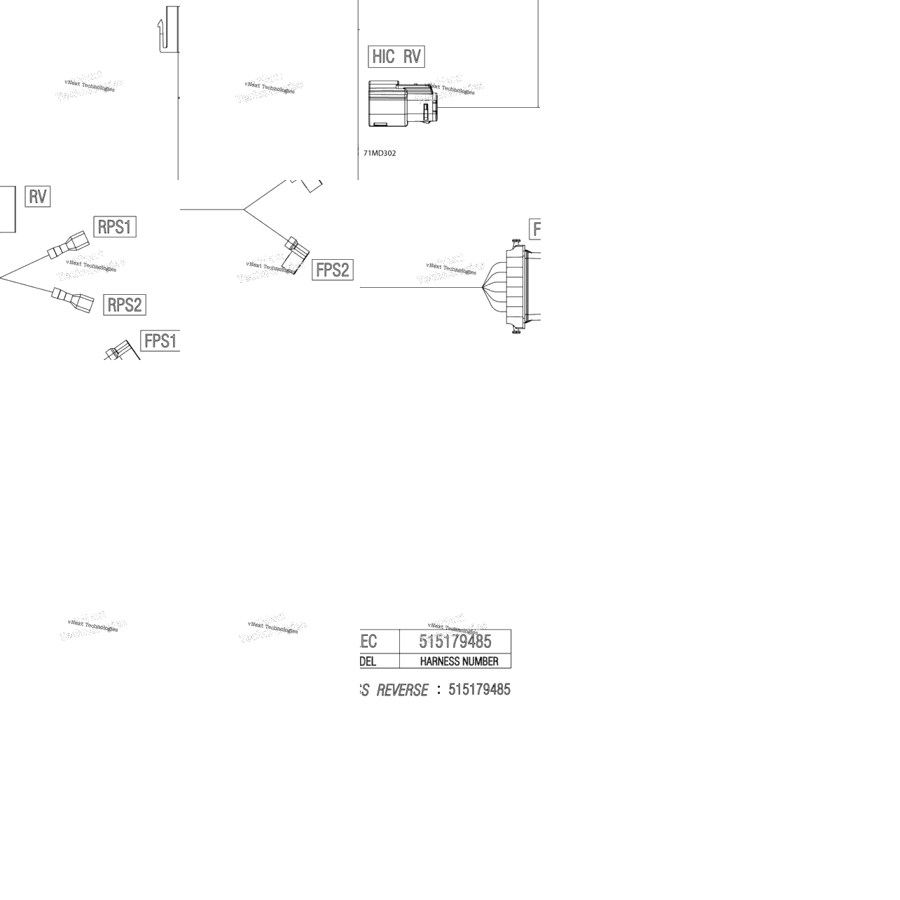 Electric - Reverse Wiring Harness - 515179485