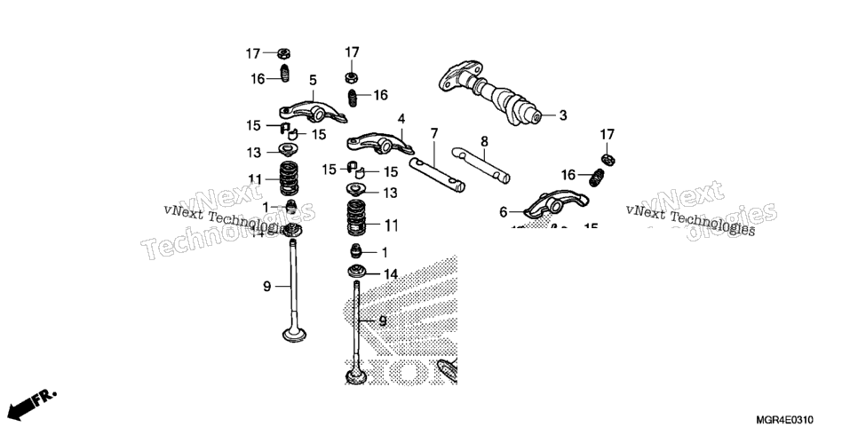 Camshaft@Valve (Rr.)