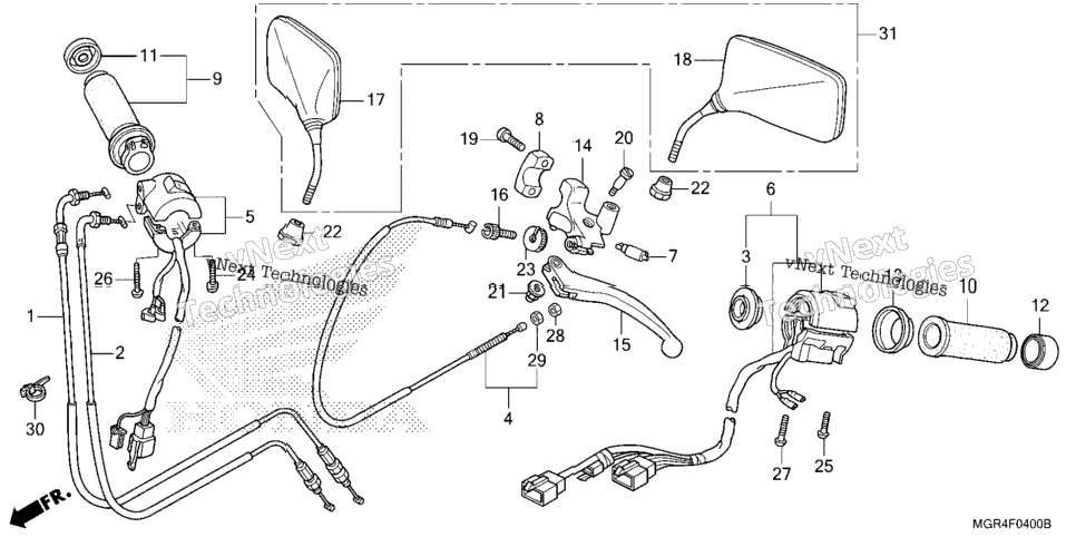 Handle Lever@Switch@Cable@Mirror