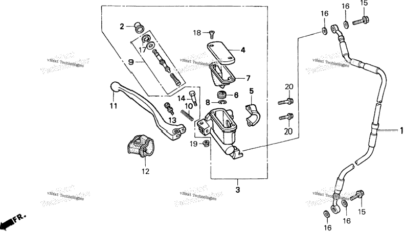 Fr. Brake Master Cyl. 98-99