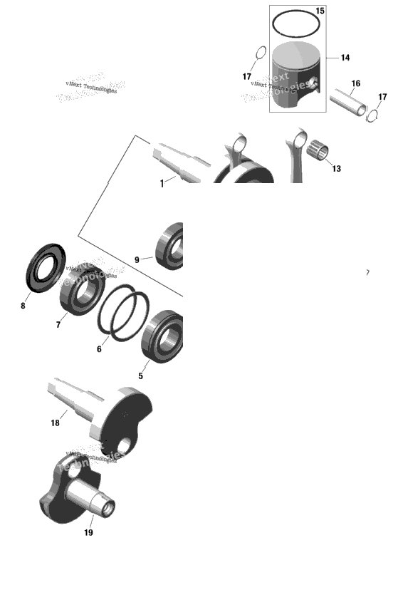 Rotax - Crankshaft And Pistons