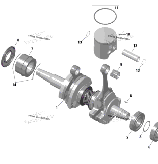 Rotax - Crankshaft And Pistons
