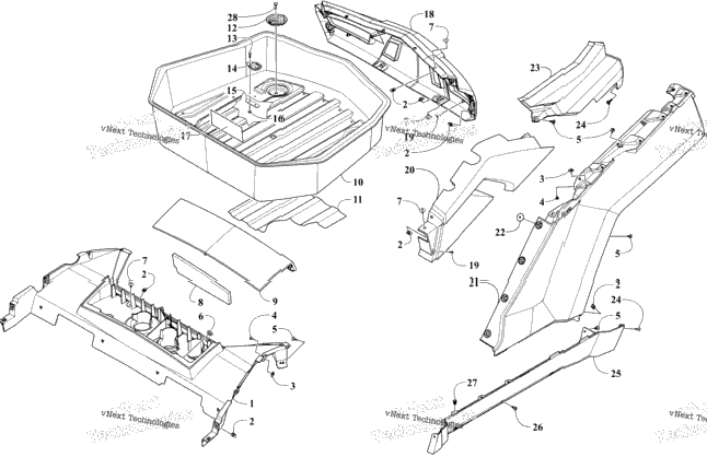 Cargo Box And Rear Body Assembly